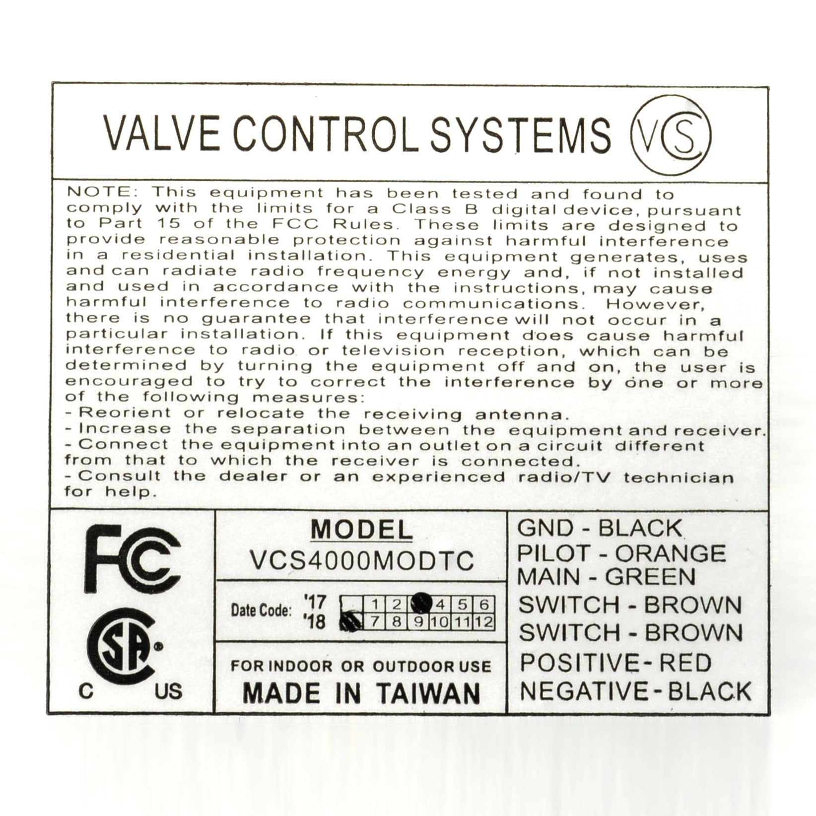 VCS - 4000MODTC - Fire - Parts.ca