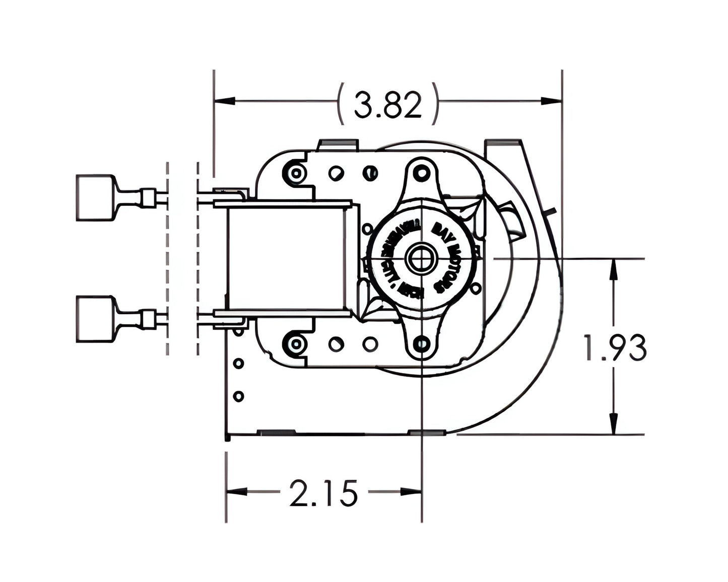 10" Blower Left Motor - Fire - Parts.ca