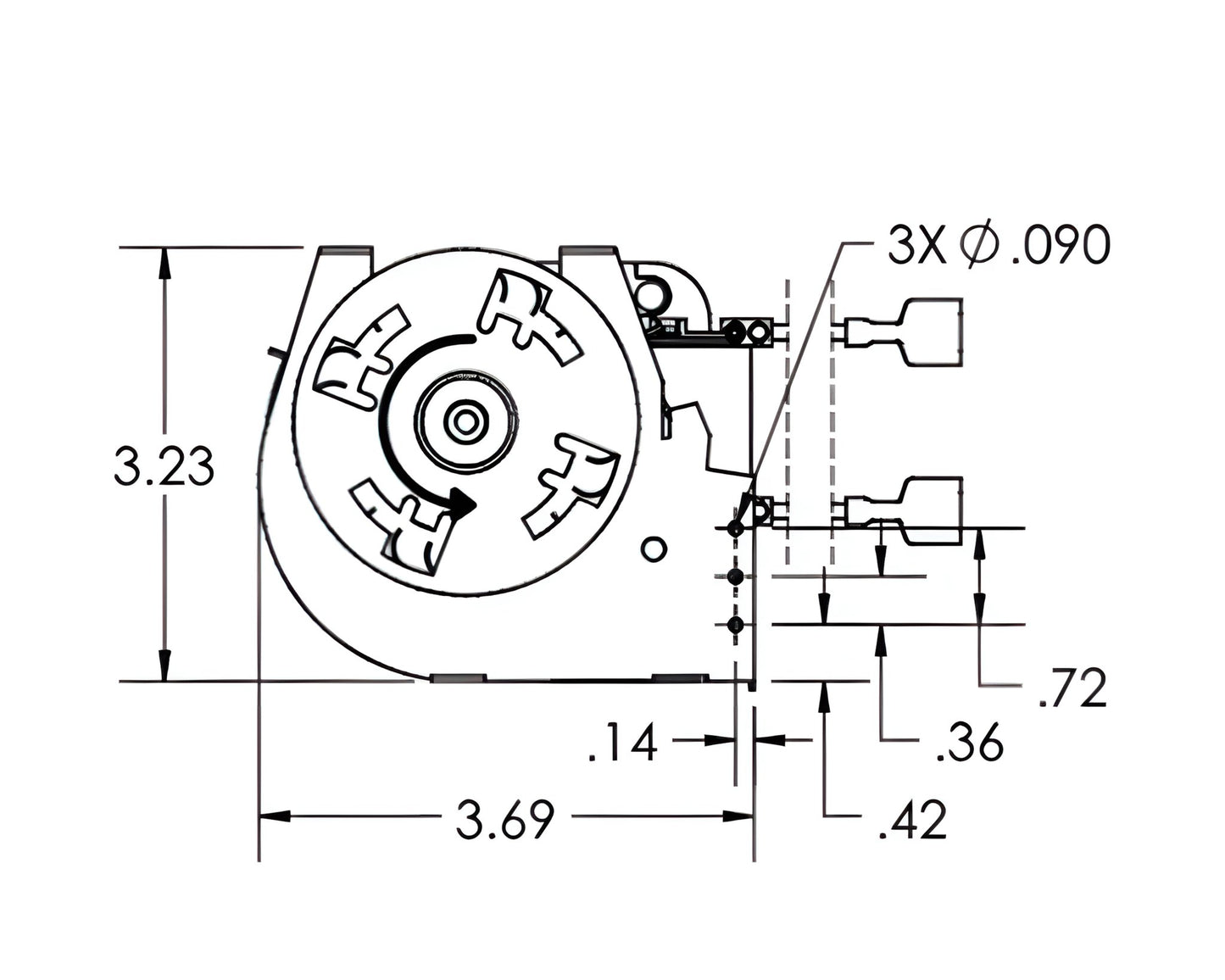 10" Blower Left Motor - Fire - Parts.ca