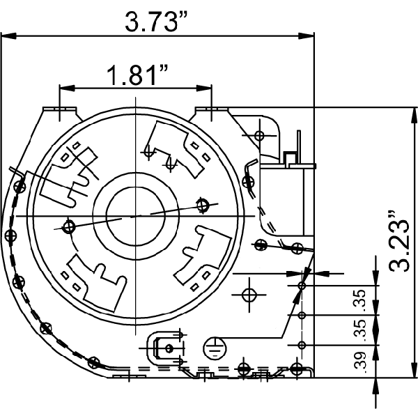 12.5" Blower Left Motor