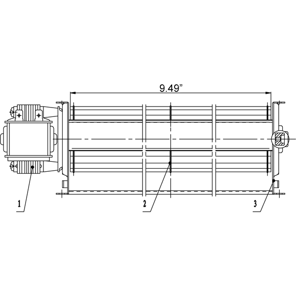 12.5" Blower Left Motor